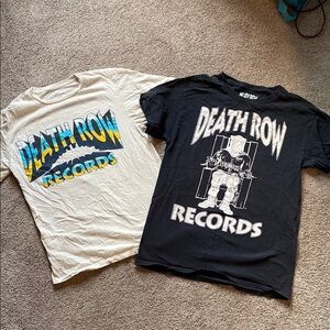 Death Row records, graphic T-shirt set, size small